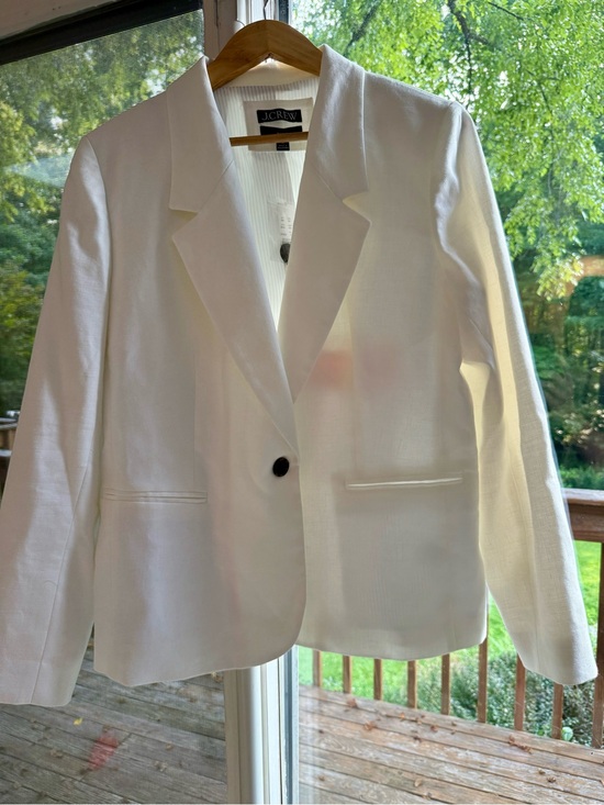 J. Crew Jackets & Blazers - J. Crew Women's White Single-Button Blazer